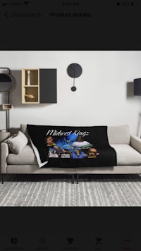 Midwest Kingz Throw Blanket Blk $34.95